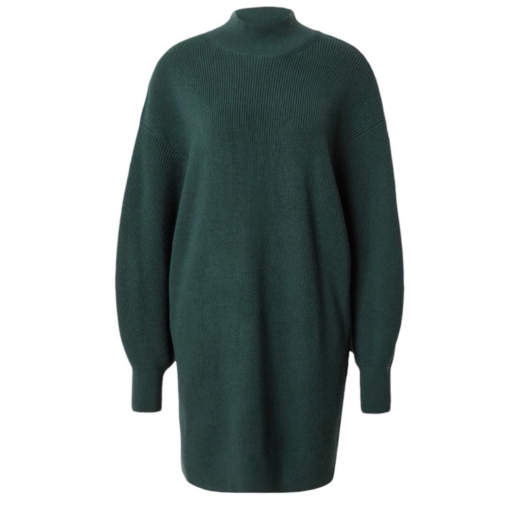 NWT Banana Republic Wool Cocoon Knit Sweater Dress, Hunter Green, Medium Petite